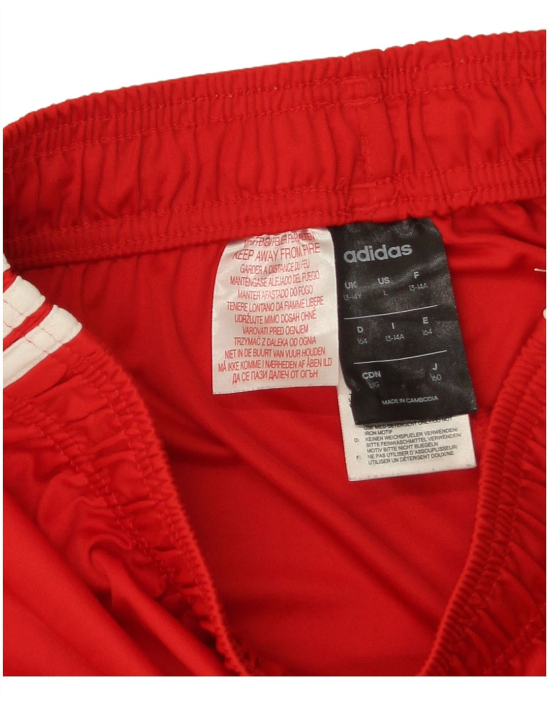 Adidas drenge sportsshorts 13-14 år rød polyester