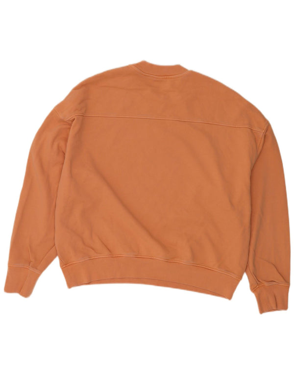 LEVI'S Womens Oversized Sweatshirt Jumper UK 14 Medium Brown Cotton