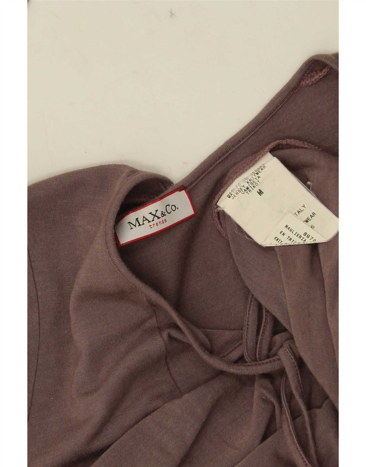 Max & Co. Dame Top 3/4 ærmer UK 12 Medium Brun Viscose