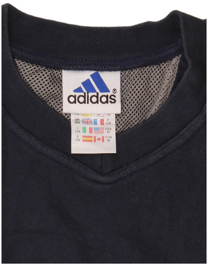 Adidas Boys Sweatshirt Jumper 11-12 år Marineblå Bomuld