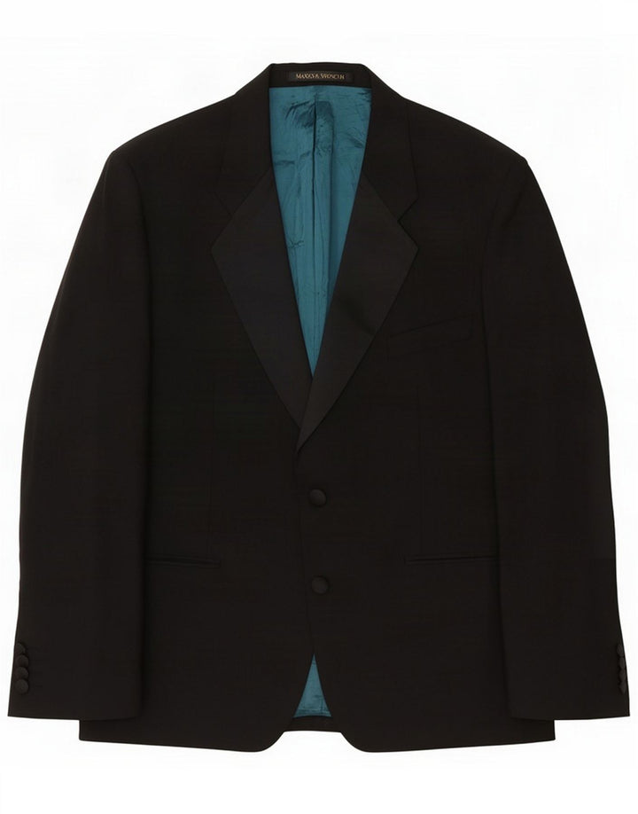 Marks & Spencer Herre St. Michael 2 Button Blazer Jacket UK 42 Large Black