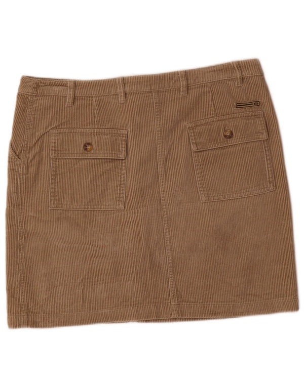 Sergio Tacchini Damefløjlsnederdel IT 44 Medium W34 Beige Bomuld