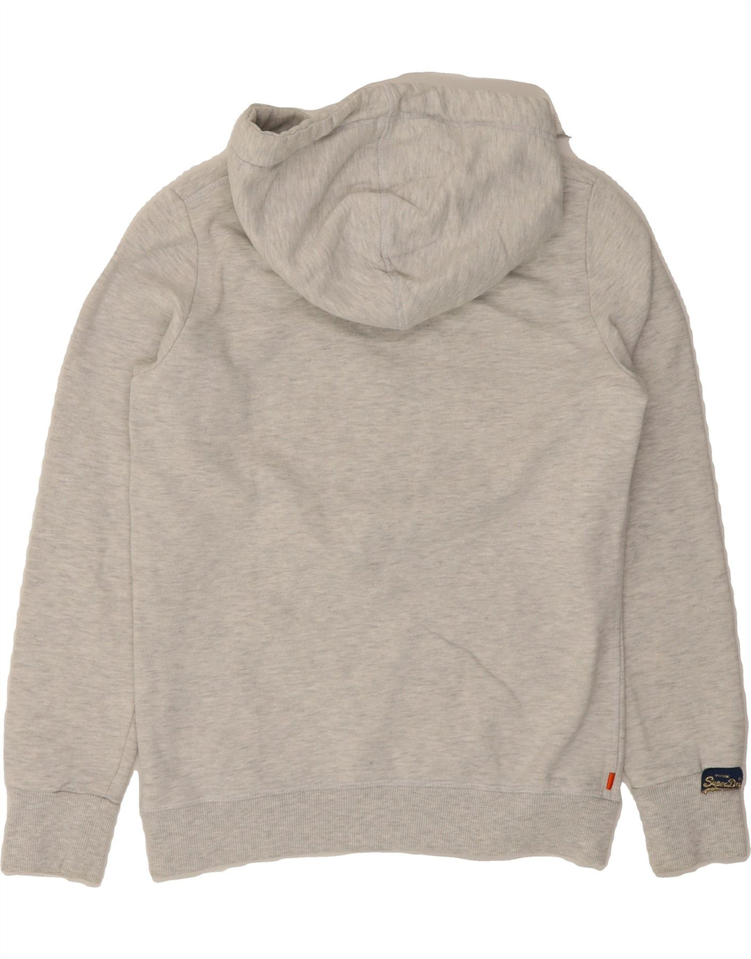 SUPERDRY Womens Graphic Hoodie Jumper UK 12 Medium  Grey Cotton Vintage Superdry and Second-Hand Superdry from Messina Hembry 