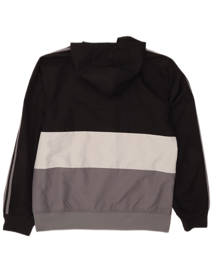 Adidas Træningsdragt med hætte til mænd Topjakke Medium Sort Colourblock Polyester
