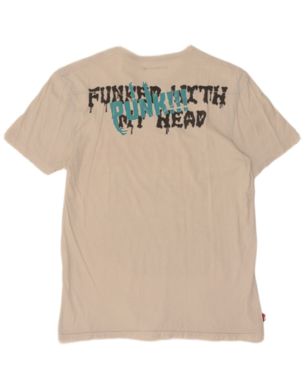 Levi's Grafisk T-shirt top til kvinder DK 16 Large Off White Bomuld