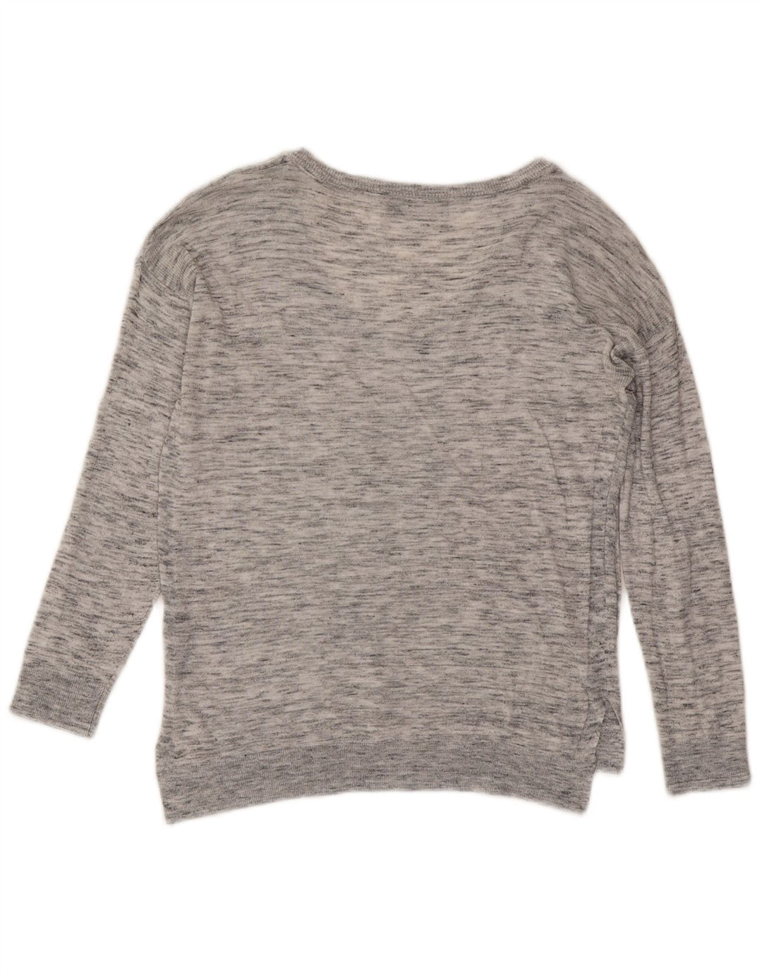 Marks & Spencer Dame V-hals sweater UK 8 Small Grey Flecked