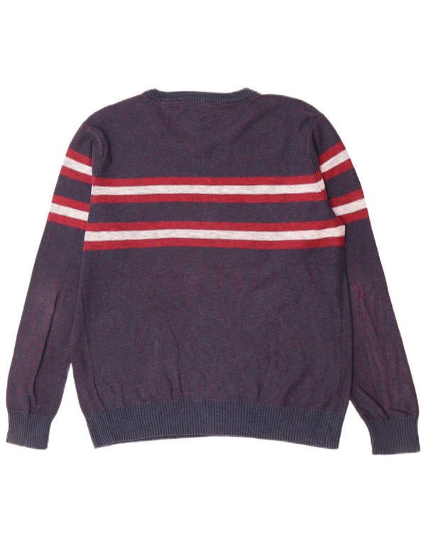 Tommy Hilfiger drenge sweater med rund hals 14-15 år XL blå stribet