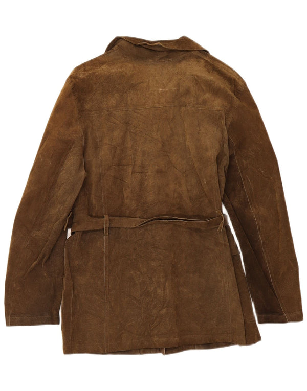 Vintage dame ruskindsjakke IT 42 medium brunt læder