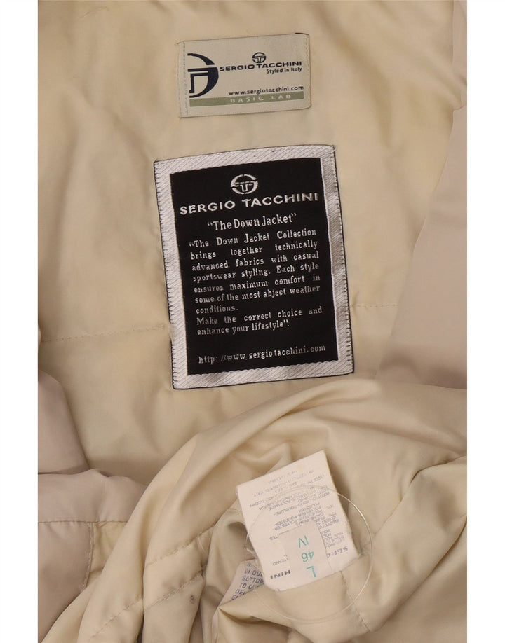 Sergio Tacchini Dame Polstret Frakke IT 46 Large Beige Polyester