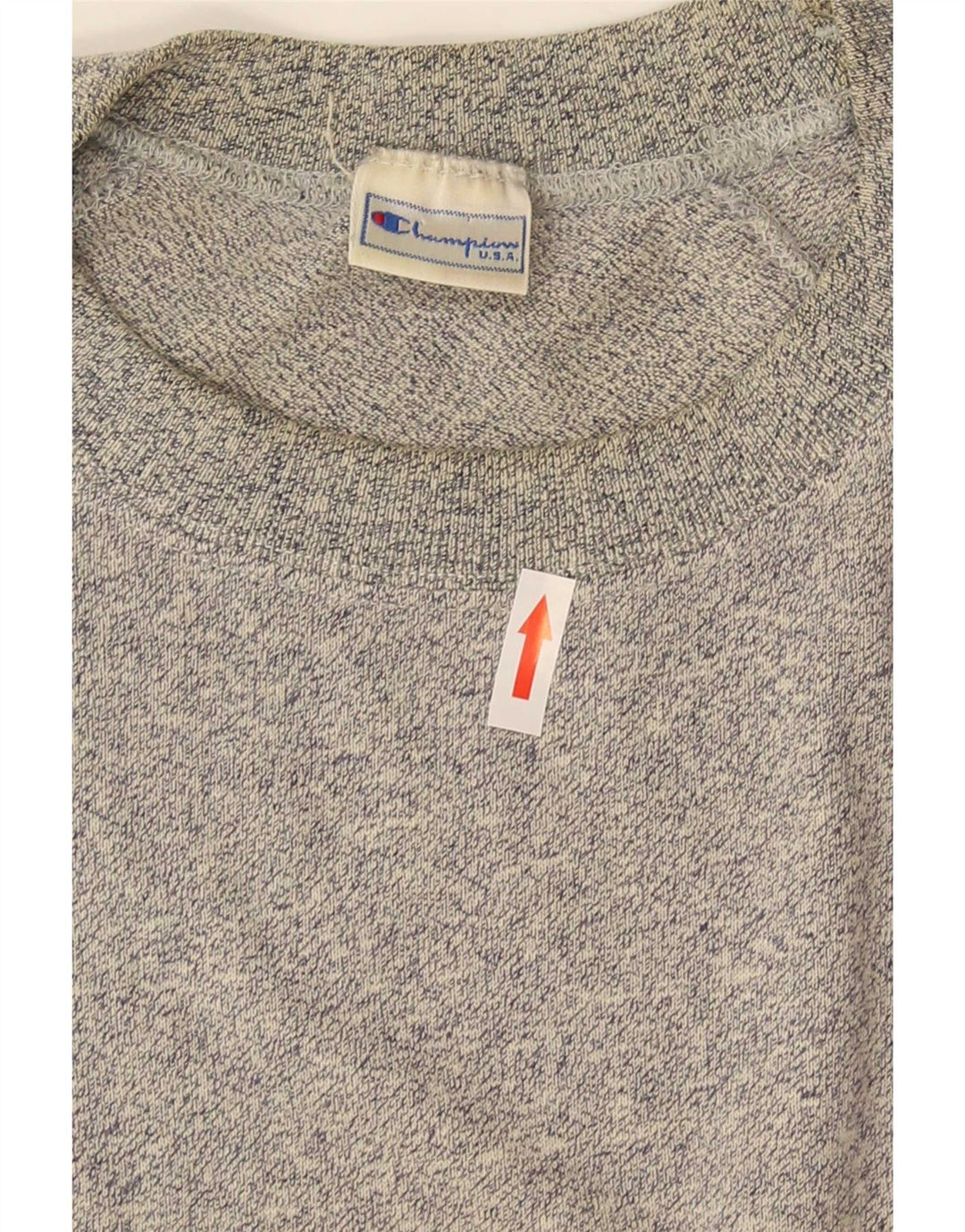 Champion Herre Grafisk T-Shirt Top Stor Grå Colourblock Bomuld