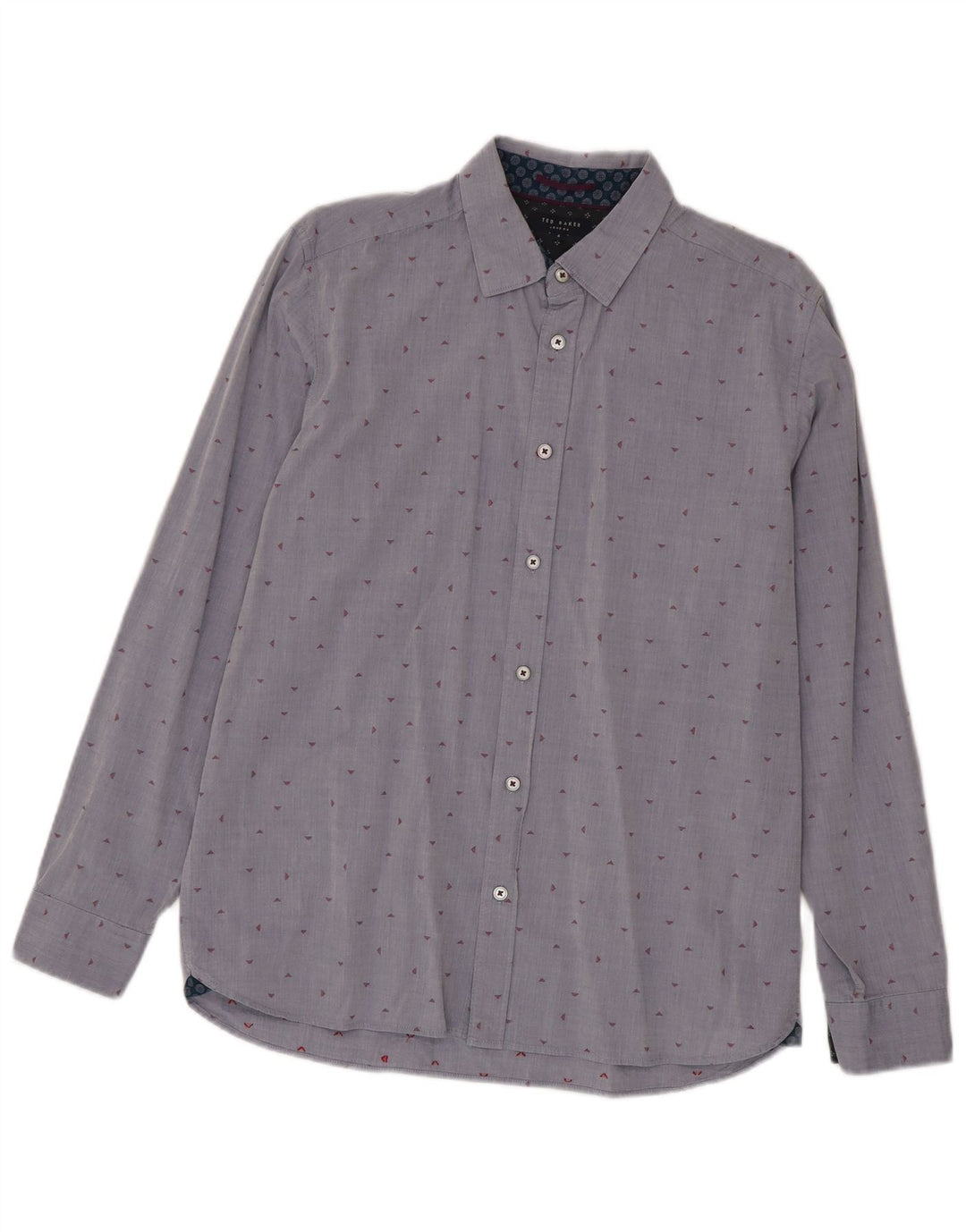 Ted Baker Herreskjorte str. 4 Large Blue Spotted Cotton