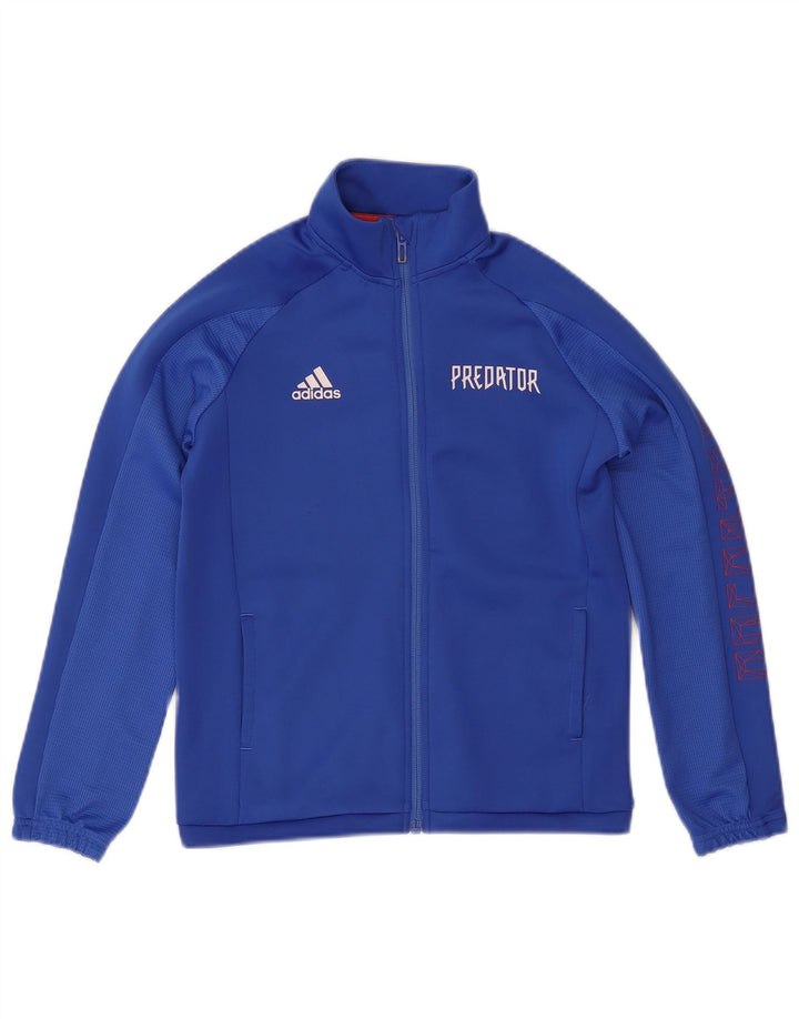 Adidas Boys Predator Grafisk træningsdragt topjakke 9-10 år blå polyester