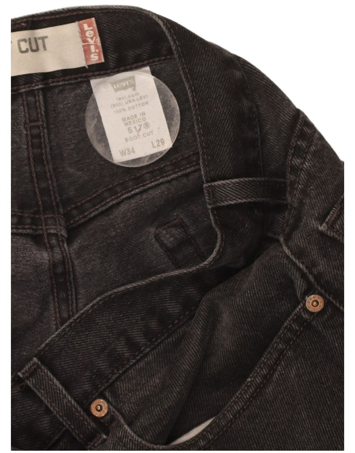 LEVI'S Womens 517 Bootcut Jeans W34 L29 Grey Cotton