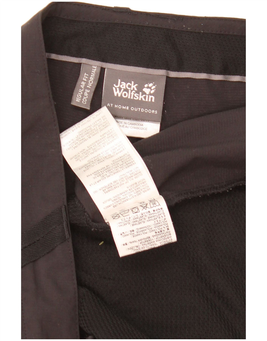 Jack Wolfskin Herre Cargo Shorts UK 46 XL W40 Sort Polyamid