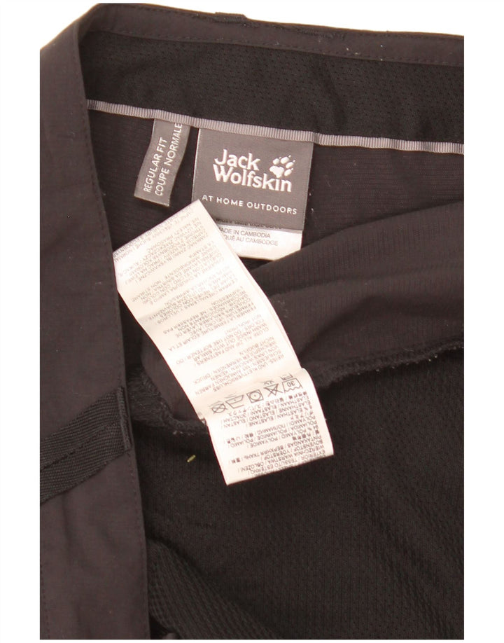 Jack Wolfskin Herre Cargo Shorts UK 46 XL W40 Sort Polyamid