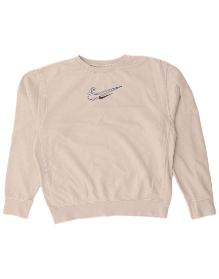 NIKE Sweatshirt Jumper UK 8 lille grå bomuld