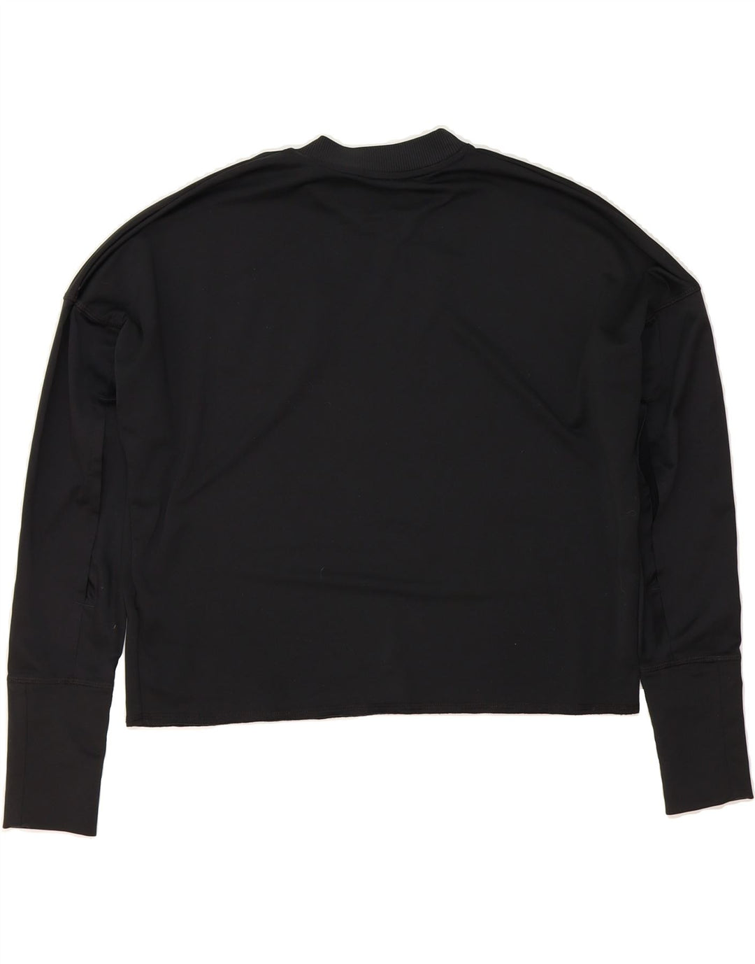 NIKE Womens Oversized Crop Sweatshirt Jumper UK 10 Small Black Polyester Vintage Nike and Second-Hand Nike from Messina Hembry 