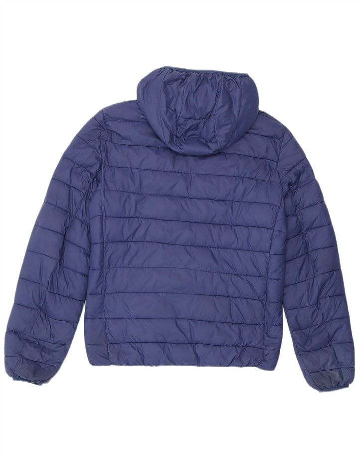 REFRIGUE Womens Hooded Padded Jacket UK 16 Large Navy Blue