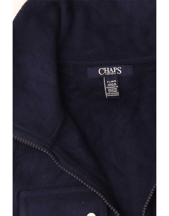 Chaps Dame Petite Fleece Gilet UK 16 Large Navy Blue Polyester