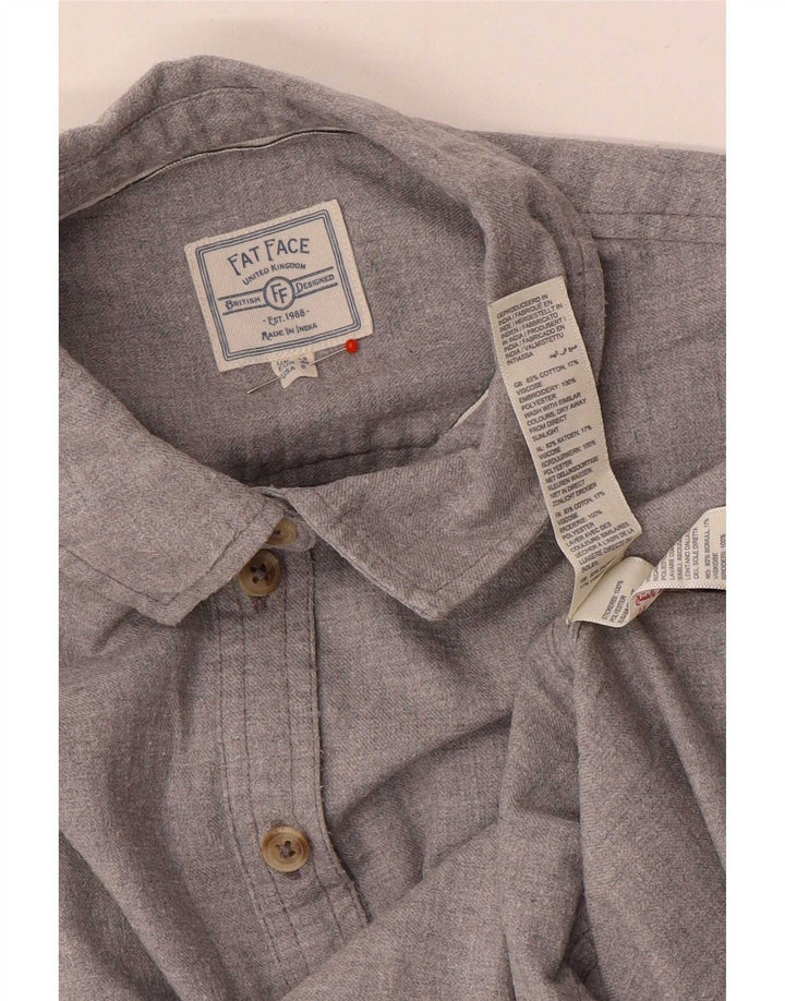 Fat Face Dameskjorte UK 12 Medium Grey Bomuld