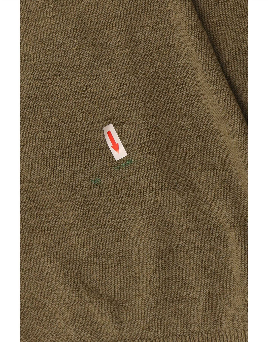 Zara Dame Jumper Sweater UK 14 Medium Khaki Bomuld