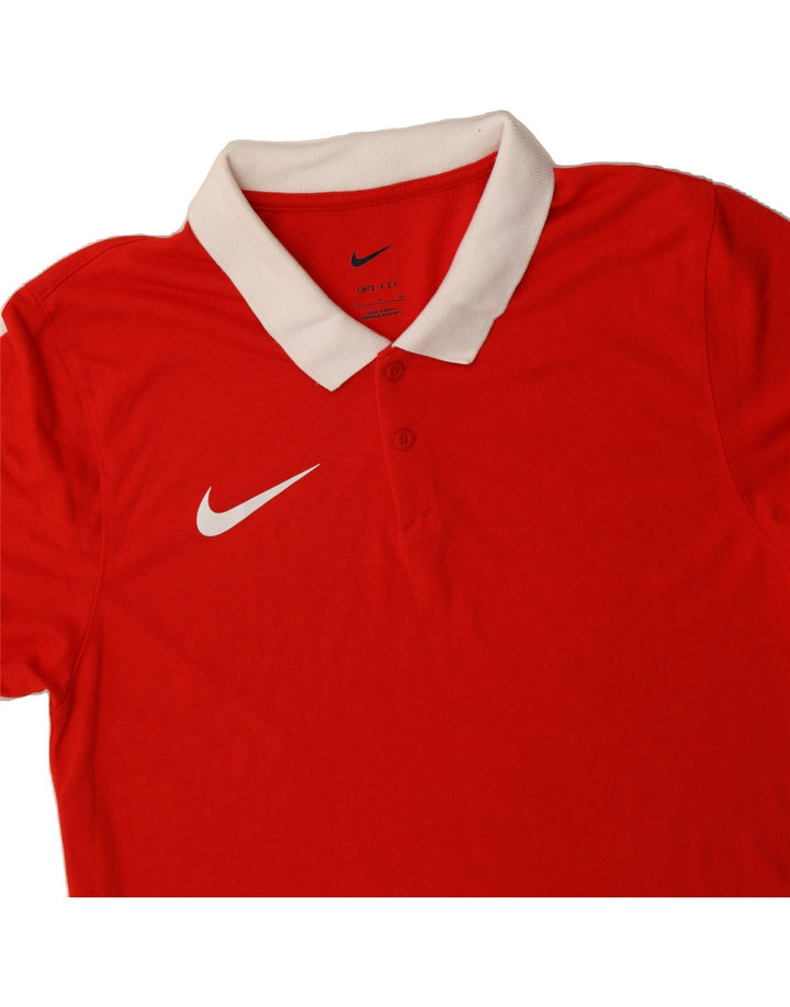 NIKE Mens Dri Fit Polo Shirt Small Red Polyester Vintage Nike and Second-Hand Nike from Messina Hembry 