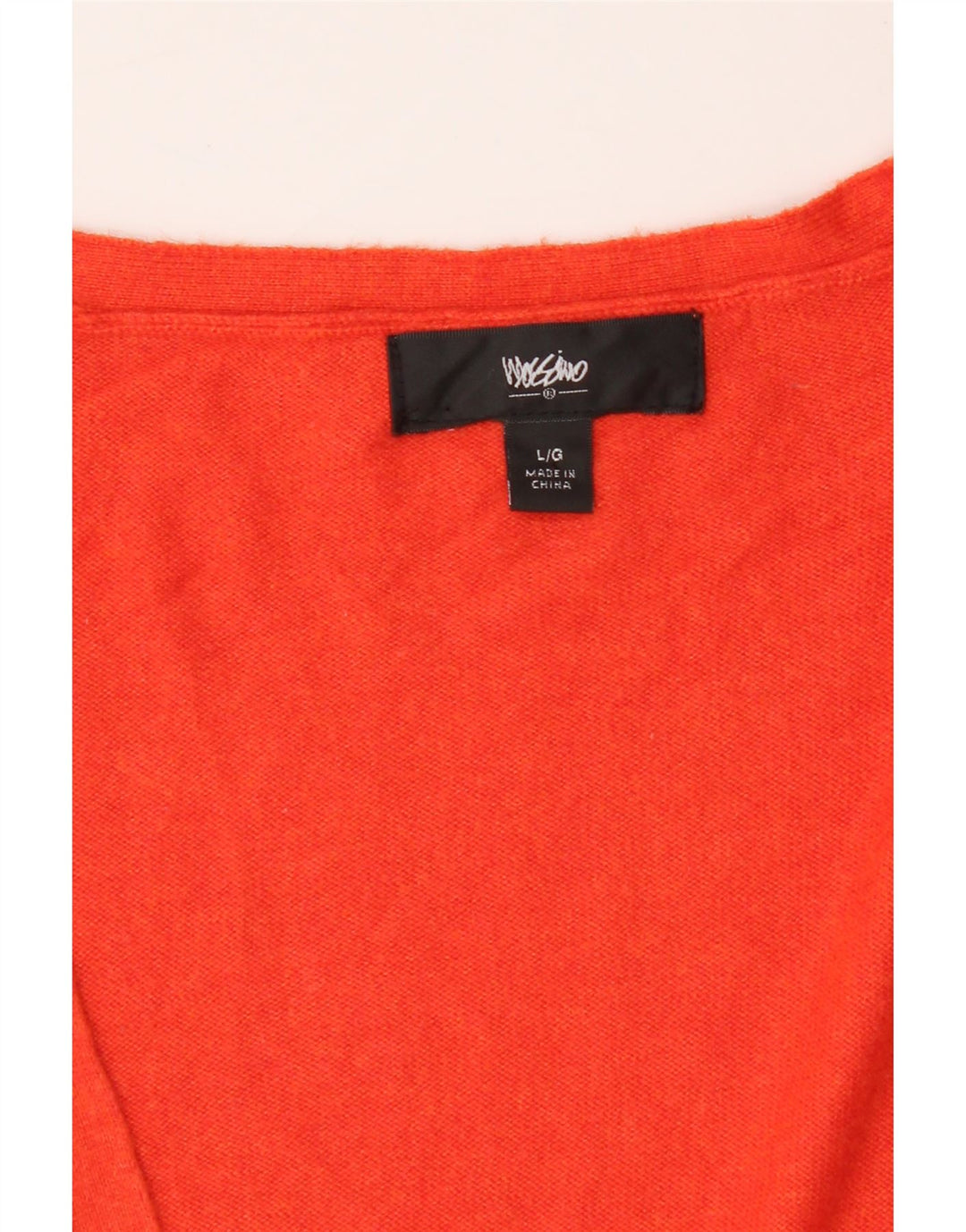 MOSSIMO Womens Cardigan Sweater UK 14 Large Orange Nylon Vintage Mossimo and Second-Hand Mossimo from Messina Hembry 