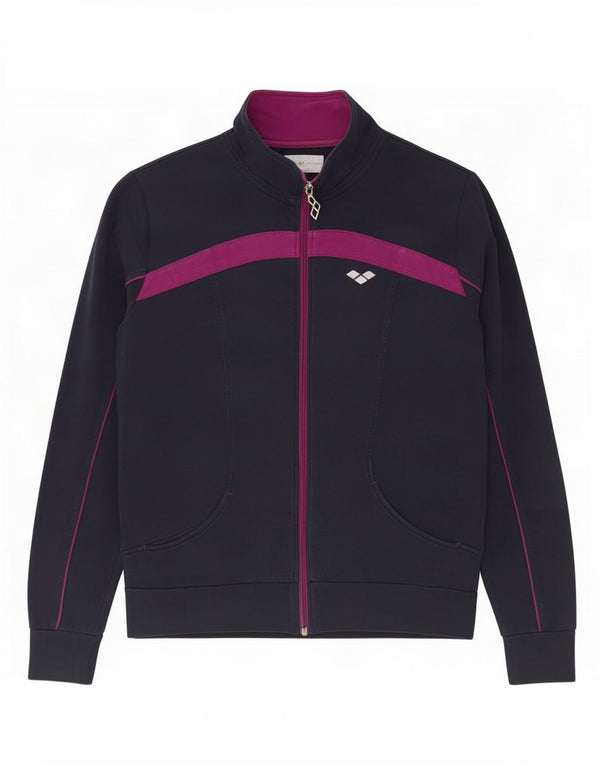 Arena Dame træningsdragt Topjakke UK 14 Medium Navy Blue Colourblock
