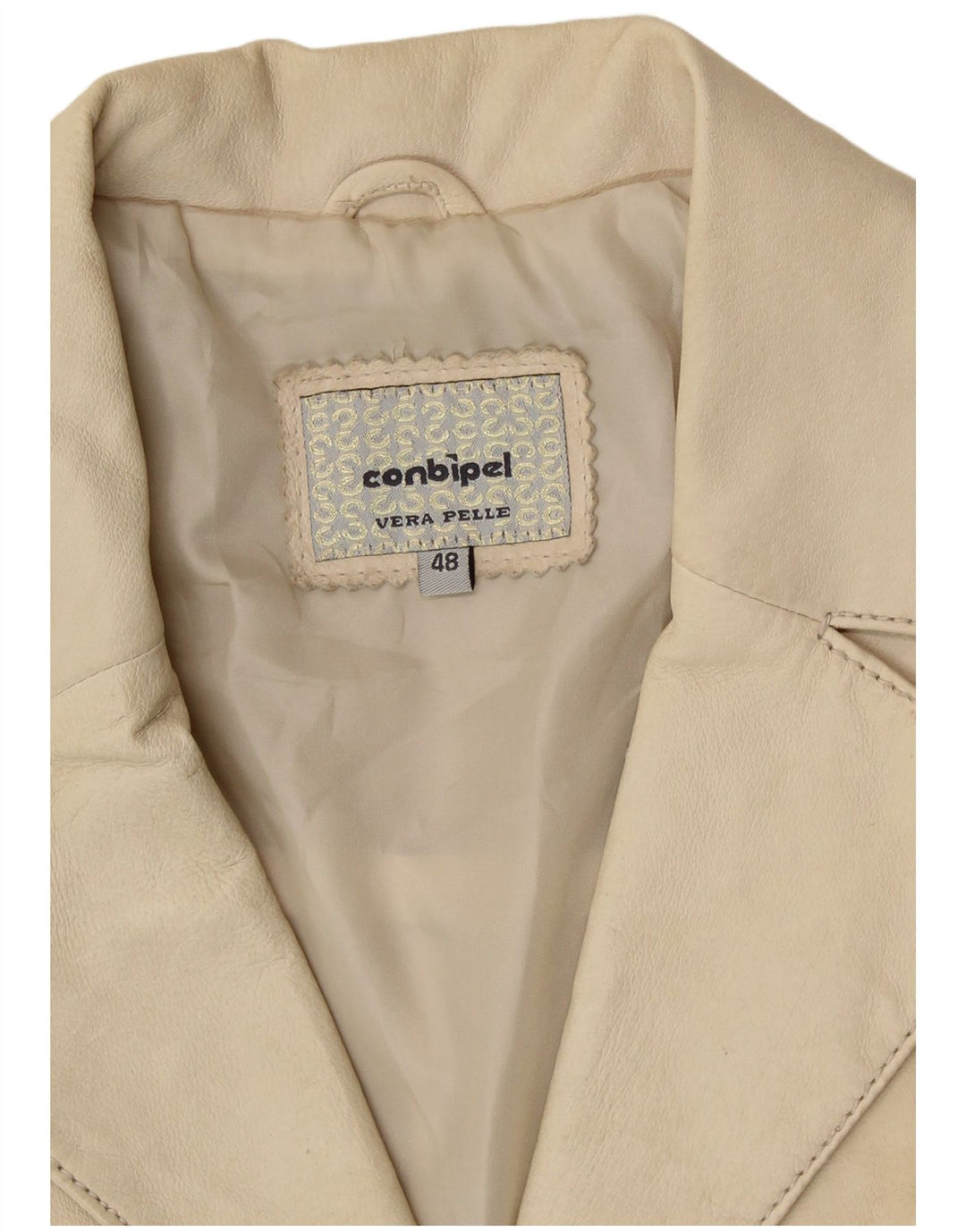 CONBIPEL Læderfrakke til kvinder IT 48 XL Beige Læder