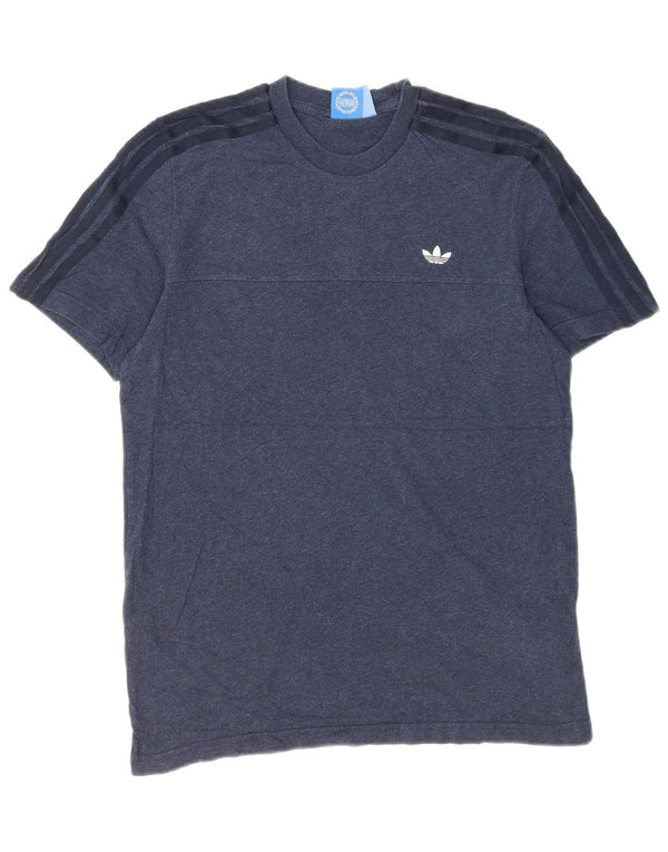 Adidas Mens T-Shirt Top Medium Navy Blue Cotton
