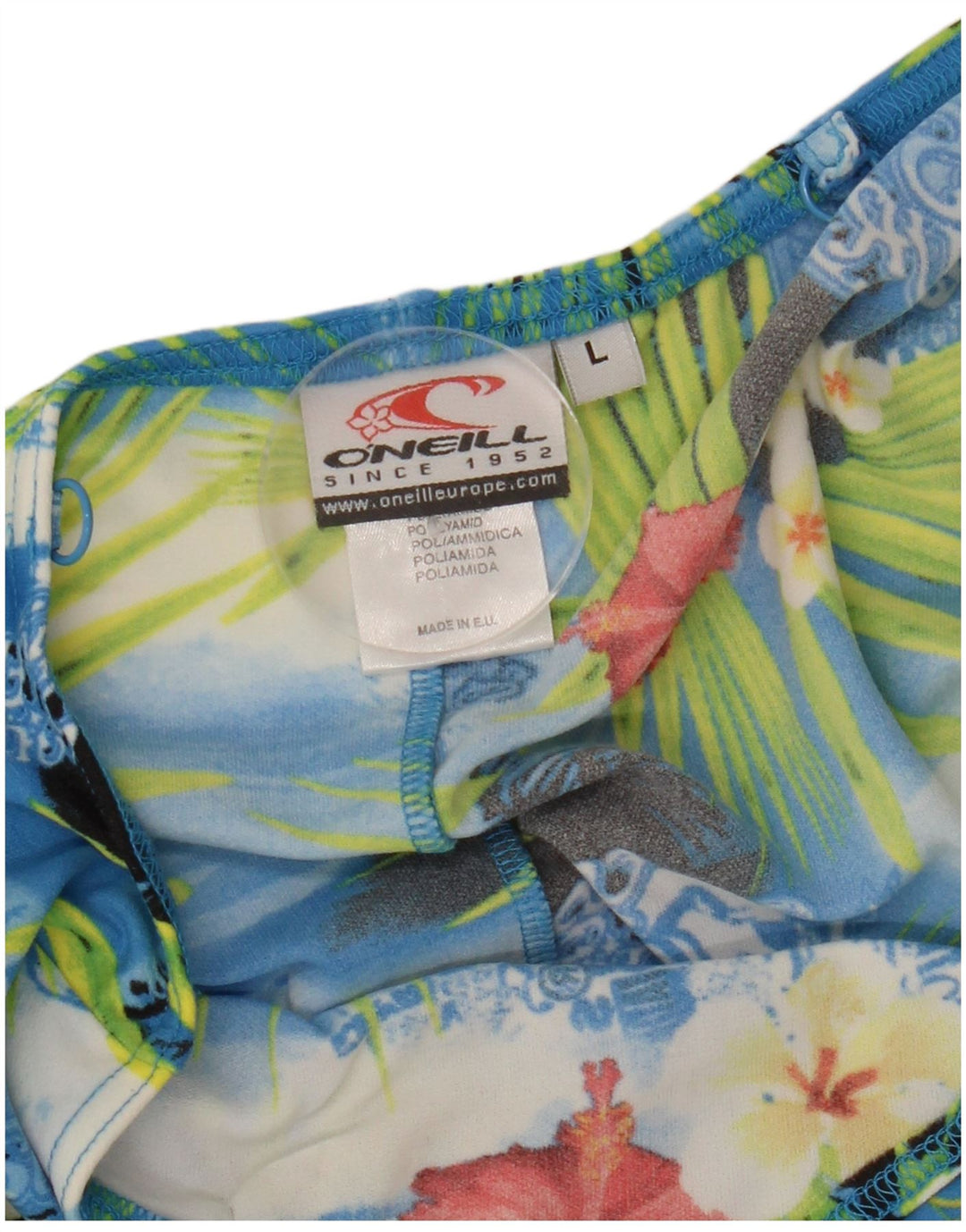 O'NEILL Dame Halter Dress UK 14 Large Multicolored Floral Polyamid