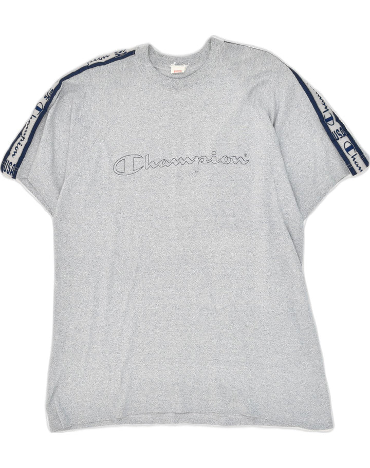 CHAMPION Mens Graphic T-Shirt Top XL Grey Cotton Vintage Champion and Second-Hand Champion from Messina Hembry 