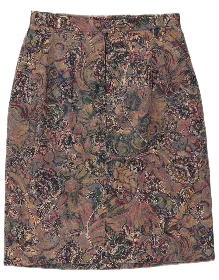 Vintage kvinders blyantnederdel W27 Lille flerfarvet Paisley