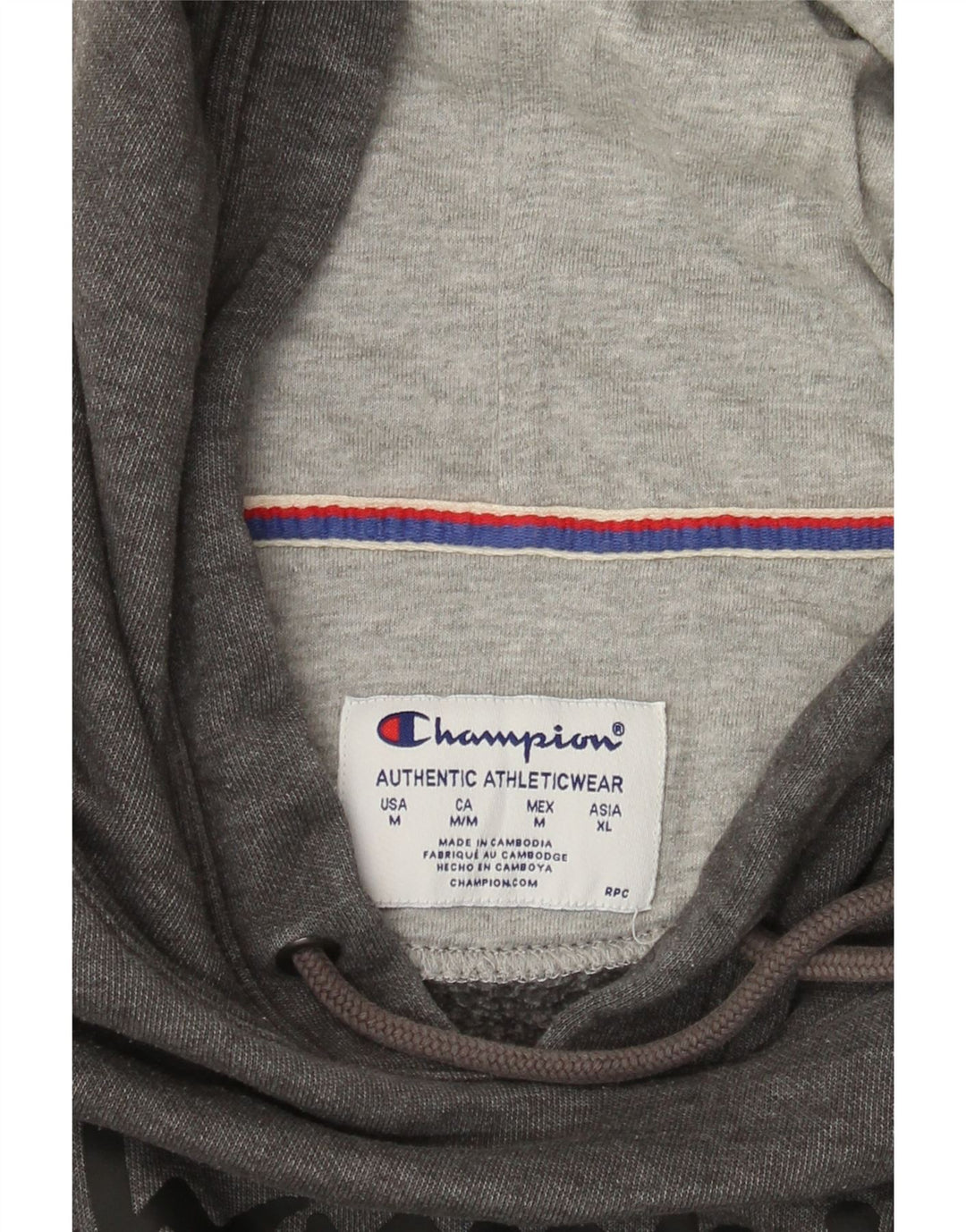 Champion Herre grafisk hættetrøje Jumper Medium Grey Flecked
