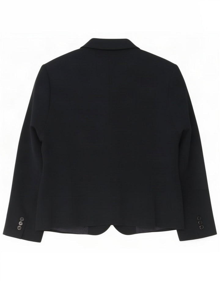 Max Mara Dame 3-knaps blazerjakke IT 44 Medium Navy Blue Rayon