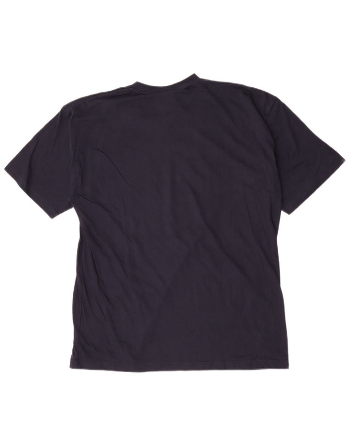Umbro Herre T-Shirt Top Stor Marineblå Bomuld