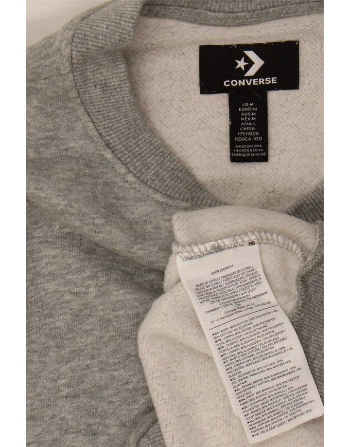 Converse Herre Peanuts Grafisk Sweatshirt Jumper Medium Grå Bomuld