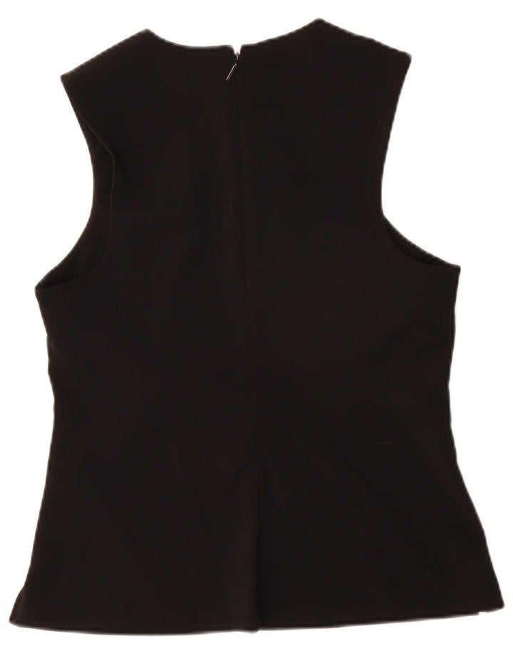 Calvin Klein Dame ærmeløs bluse Top IT 40 Lille sort polyester