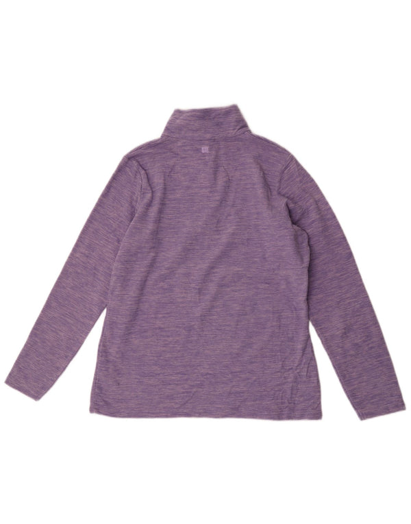 Mountain Warehouse Dame lynlås-hals Fleece Jumper UK 16 Large Purple Flecked