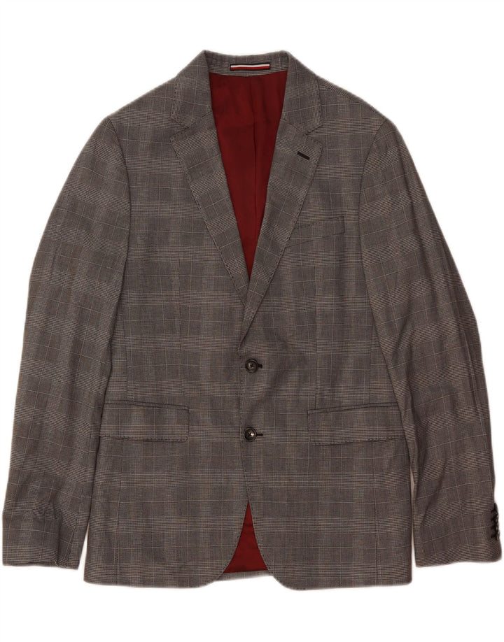 Tommy Hilfiger Herre skræddersyet 2-knaps blazerjakke IT 48 Medium Grey Check