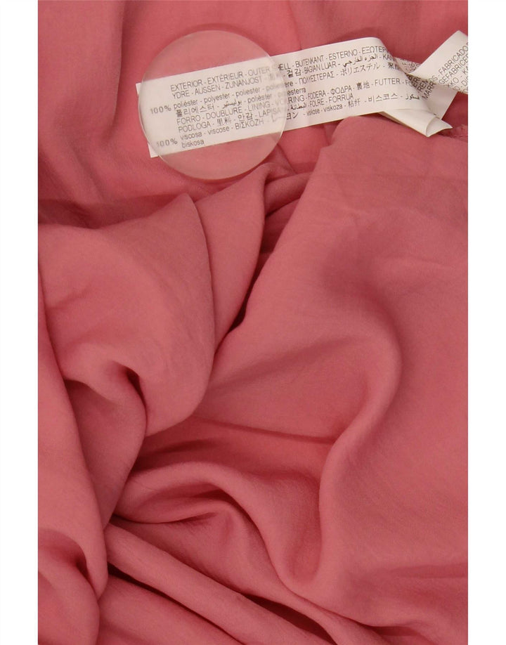 Zara Dame Maxi Halter Dress UK 12 Medium Pink Polyester