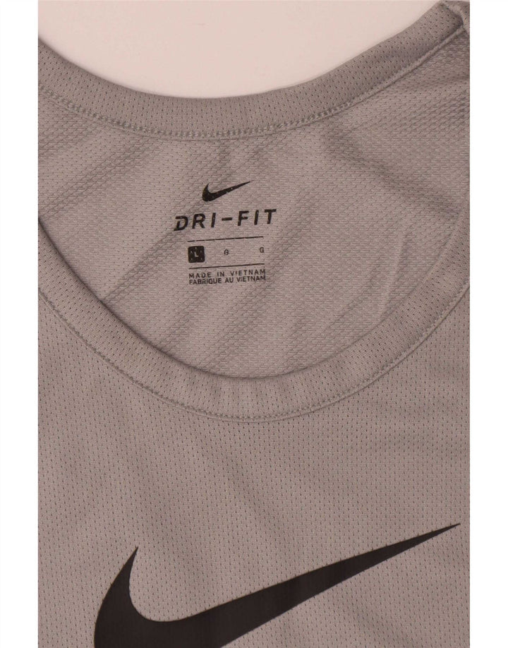 Nike Herre Dri Fit Grafisk Vest Top Stor Grå Polyester