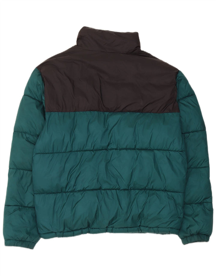 Ellesse Herre polstret jakke UK 38 Medium Blue Colourblock Nylon