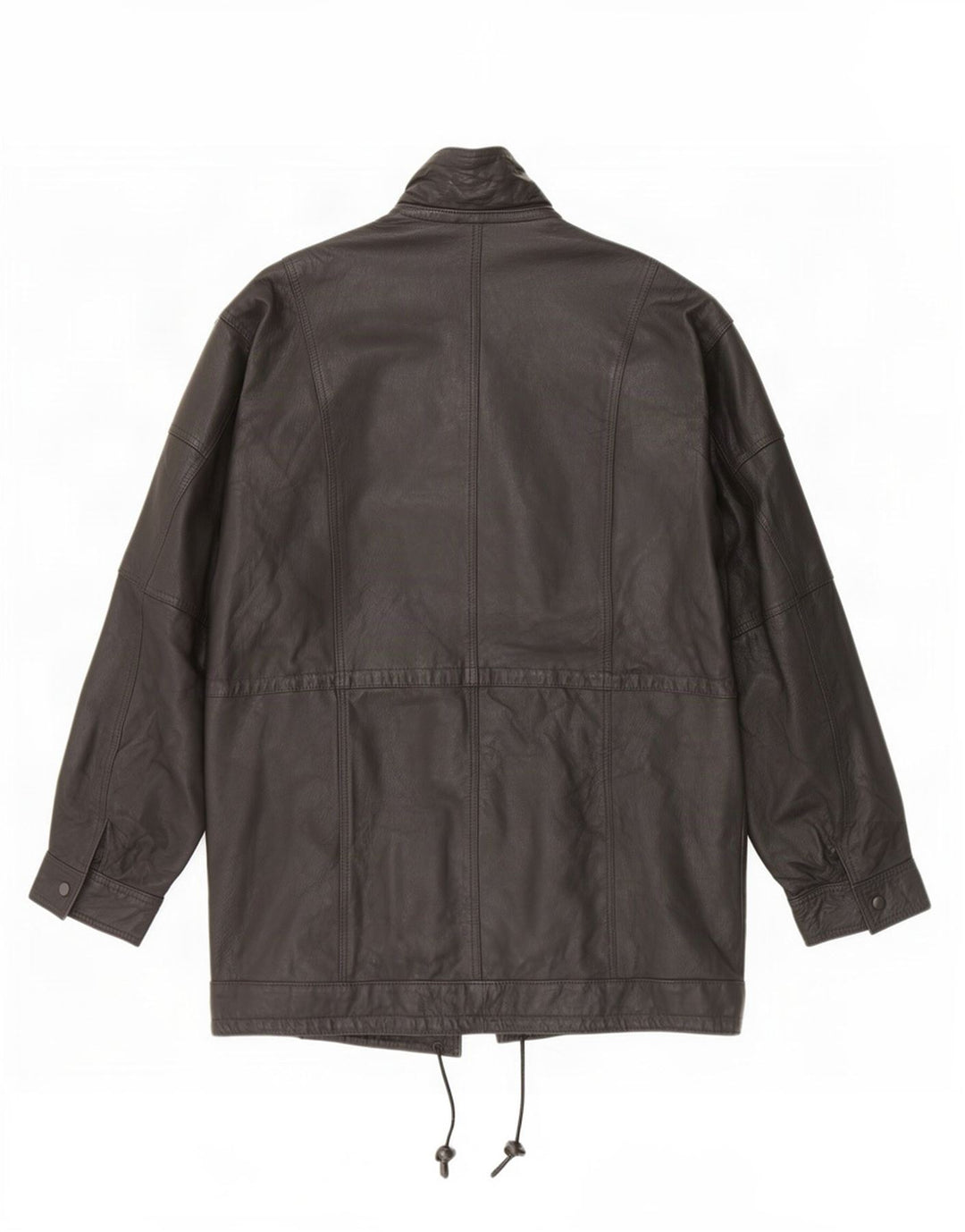 Vintage Herre Duffle Læderjakke UK 42 XL Sort