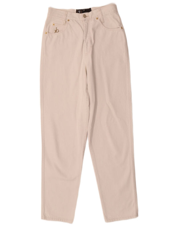 Roccobarocco Kvinder Højtaljede tilspidsede Jeans W24 L29 Hvid