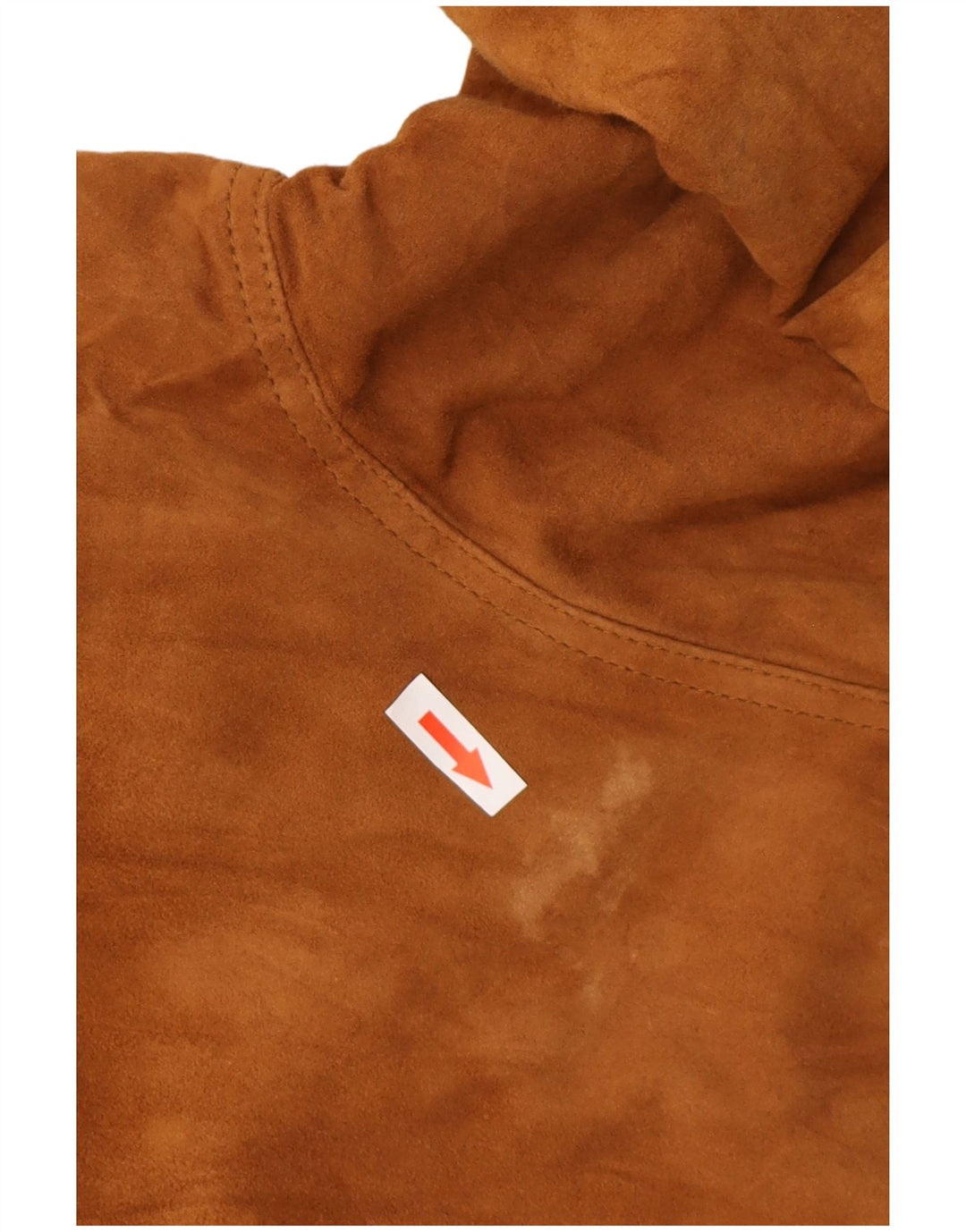 Vintage Herre Ruskind Bomber Jacket IT 56 3XL Brun Ruskind