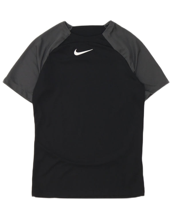 Nike Herre Dri Fit grafisk T-shirt Top Lille sort Colourblock Polyester