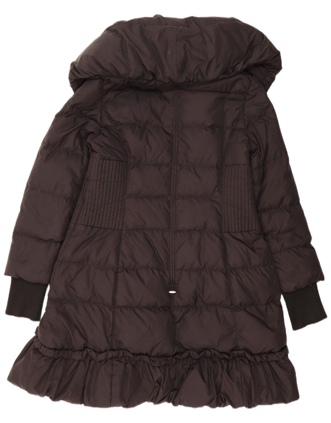 Karen Millen Dame Polstret Frakke UK 14 Stor Sort Polyamid
