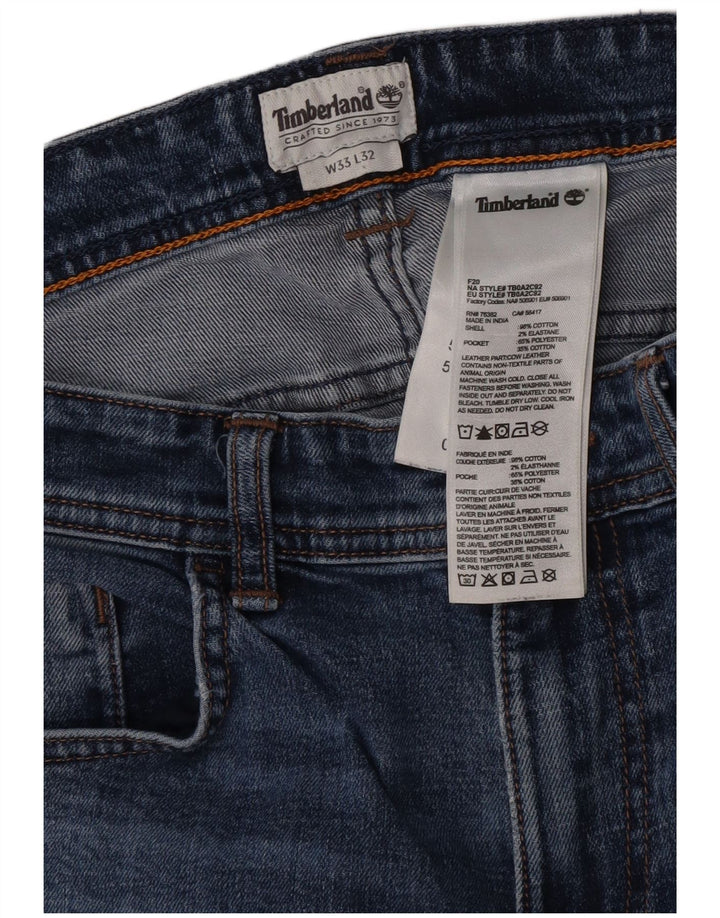 Timberland Mens Slim Jeans W33 L32 Blå Bomuld