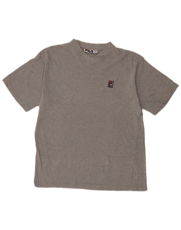 Fila Herre T-Shirt Top IT 46/48 Lille Grå Flecked